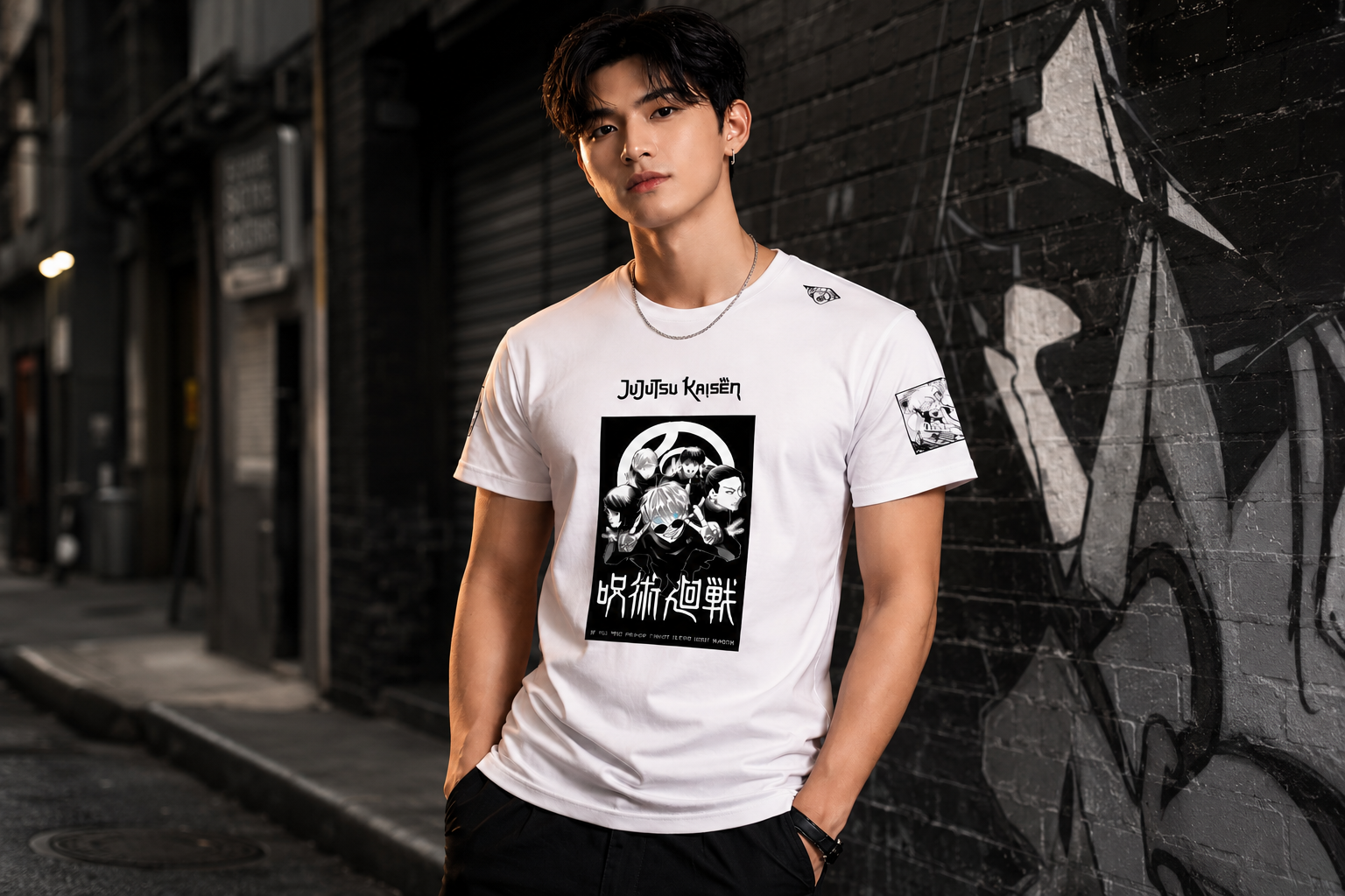 Polera Anime Jujutsu Kaisen – Gojo Satoru | Brave Districts